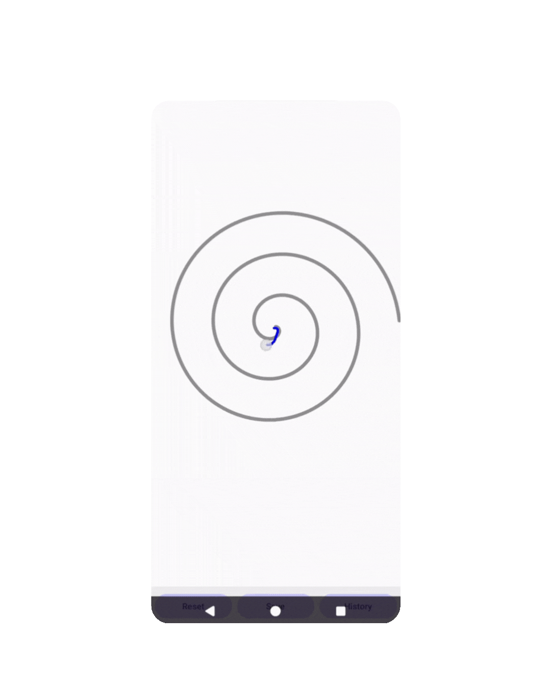 Spiral Drawing Task: Quantitative Assessment of Tremor and Motor Stability — app screens